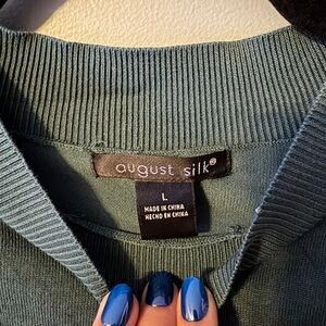 August Silk Green Sweater Vest | Size L